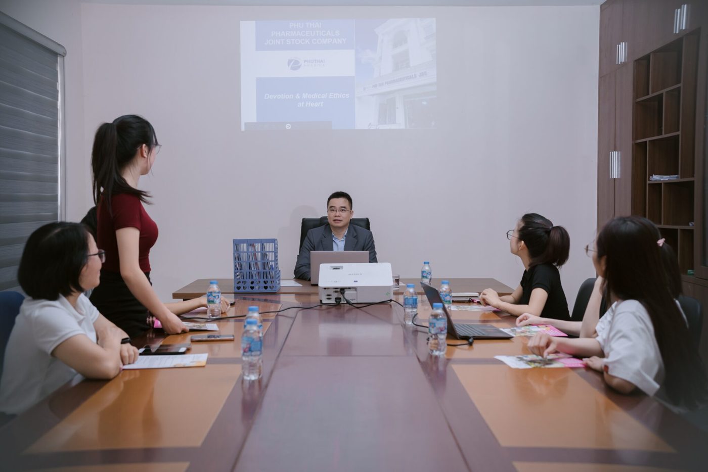 Binh Ba Ngo at a meeting with colleagues